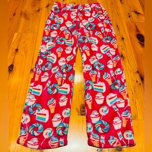 Candy Pink fleece pajama pants